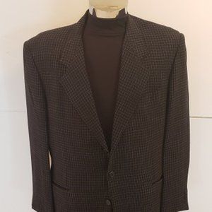 Pal Zileri Blue Checker Sports Coat European Size 52 (US size 42)